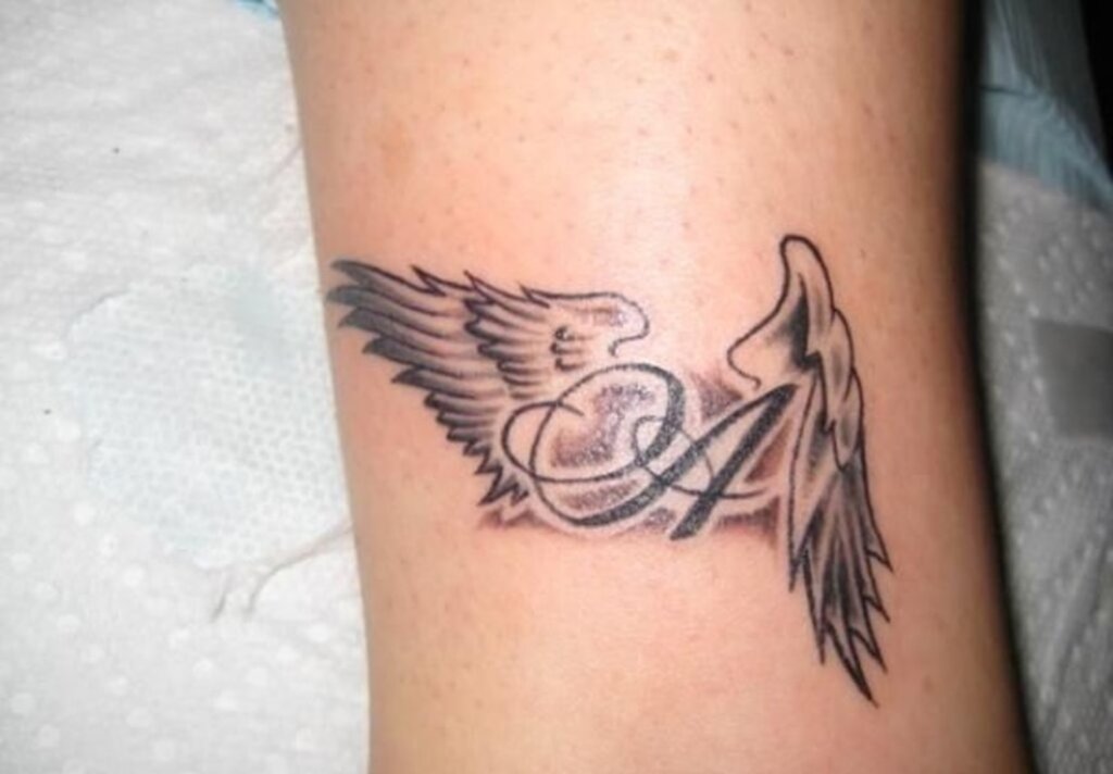 Angel Wings Name Tattoo 1