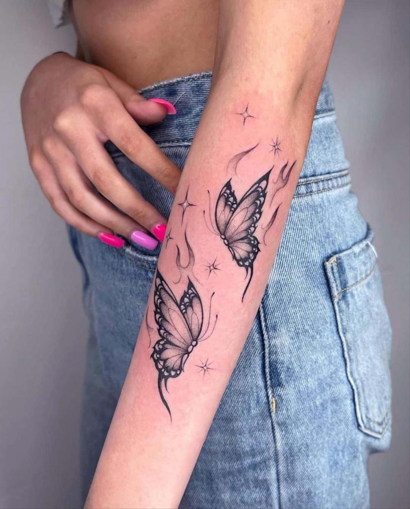 Arm butterfly tattoo ideas 1