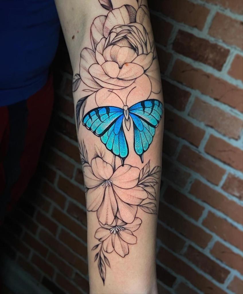 Arm butterfly tattoo ideas 12