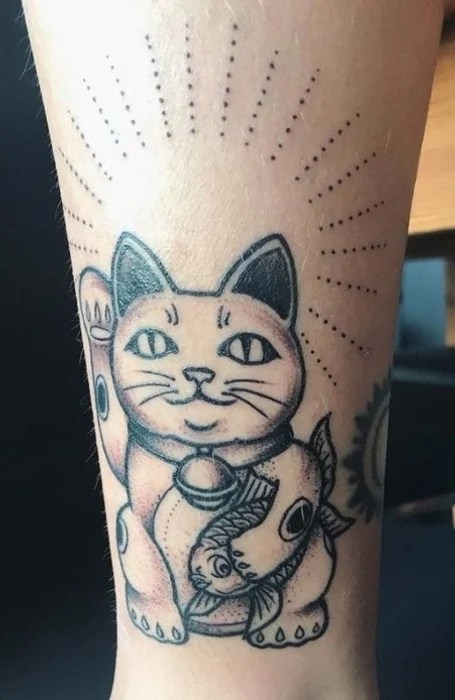 Chinese Cat Tattoo