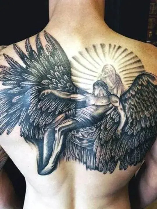 Fallen Angel Wing Tattoo Design 1