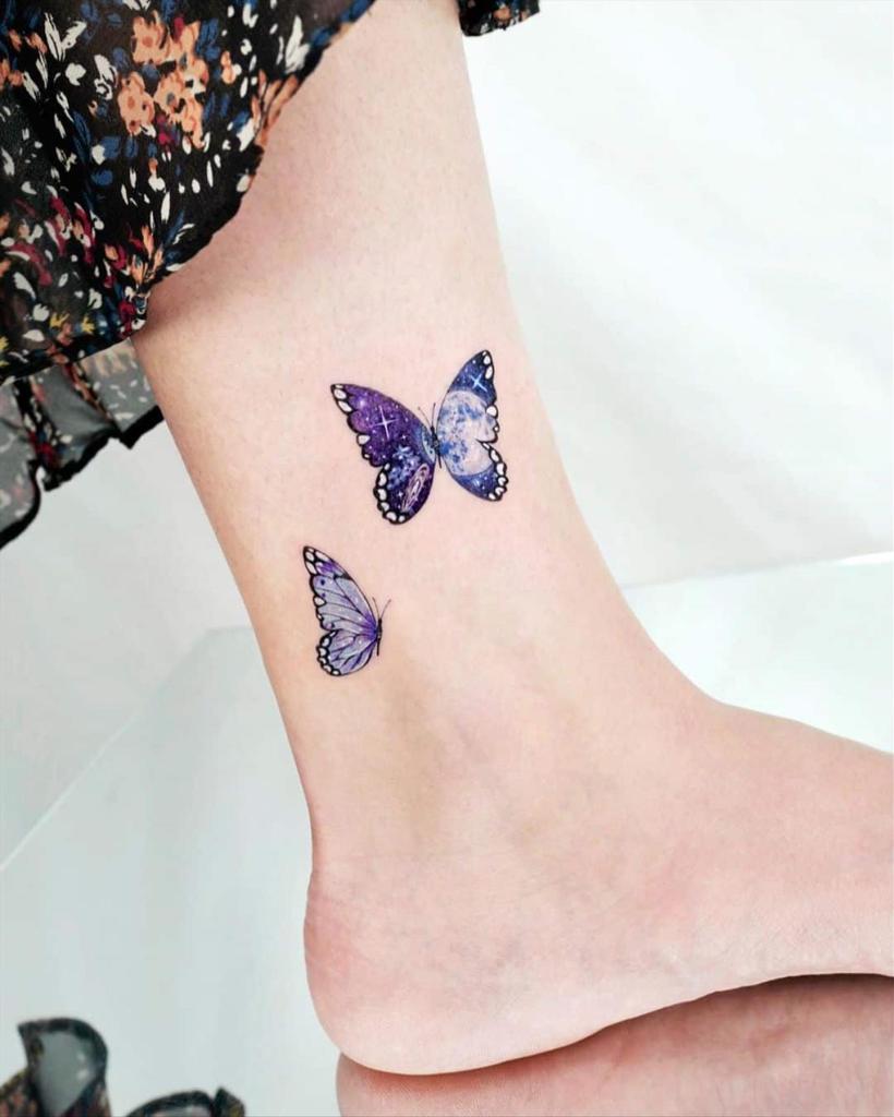 Foot tattoos with butterfly 1