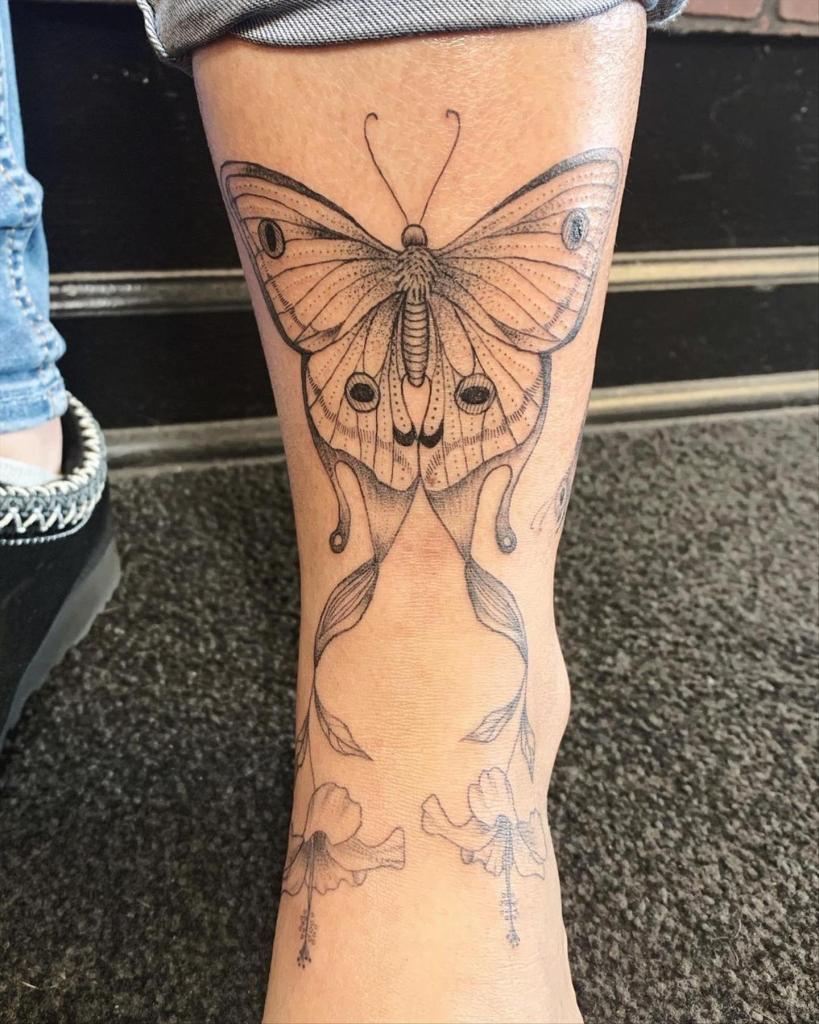 Foot tattoos with butterfly 3