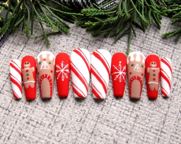 Ginger Man Press On Christmas Nails