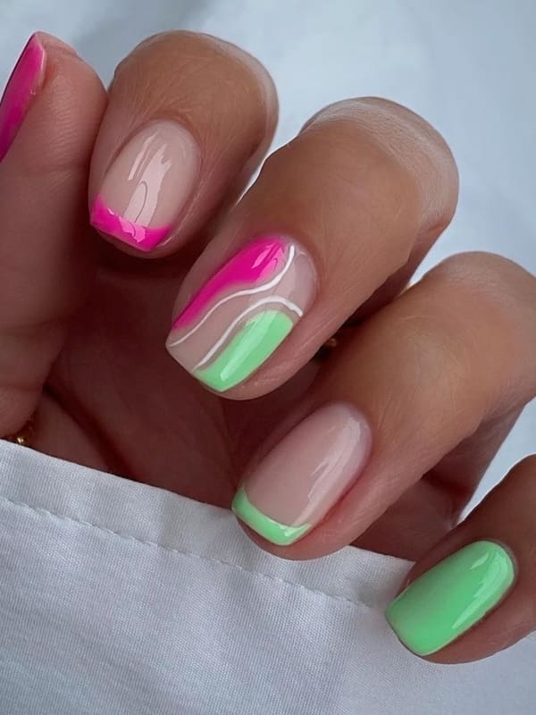 Hot Pink Pop of Green 1