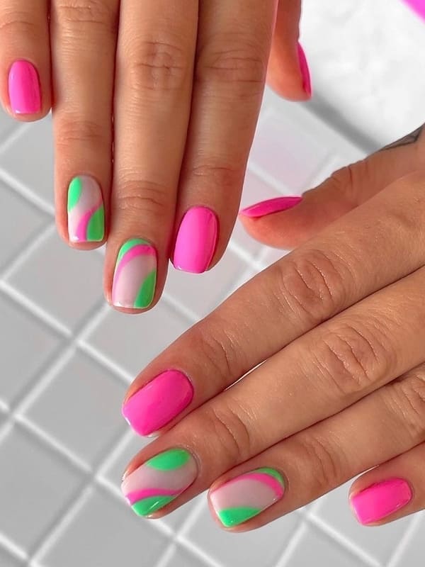 Hot Pink Pop of Green 2