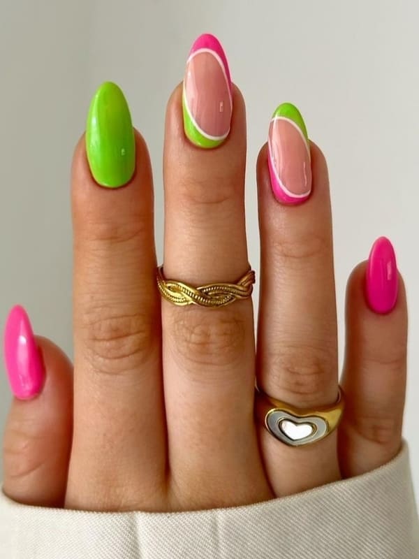 Hot Pink Pop of Green 4