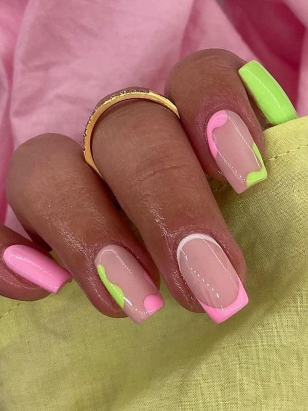 Lime and Baby Pink Bliss 1