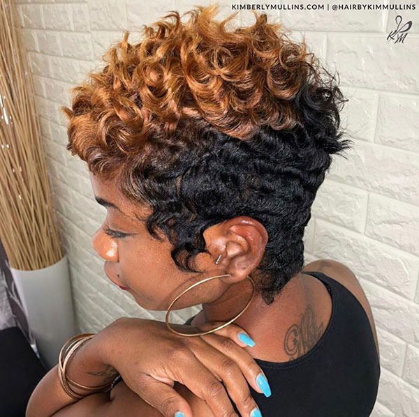 Short Curly Hairstyle for Black Women