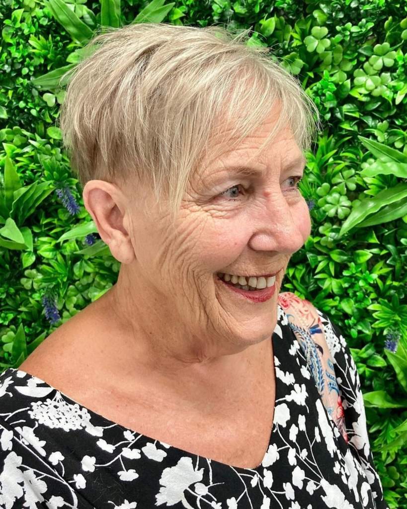 choppy pixie for senior women over 60