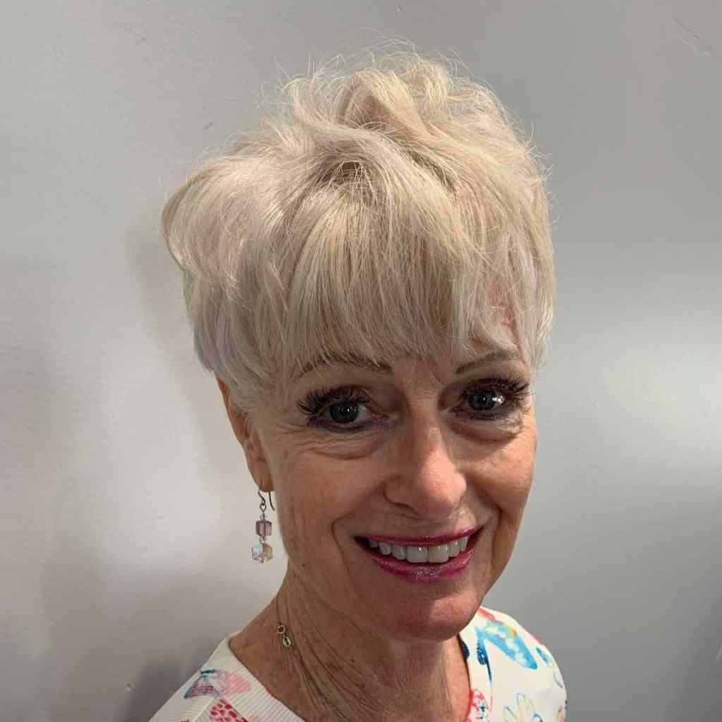 short pixie haircut for seniors with fine hair